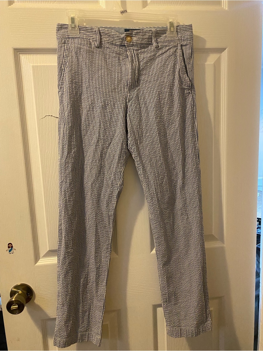 Polo by Ralph Lauren Navy and White Striped Seersucker womens Chinos